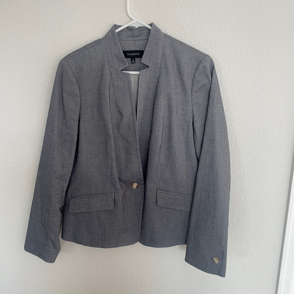 Talbots Charcoal Textured Jacket